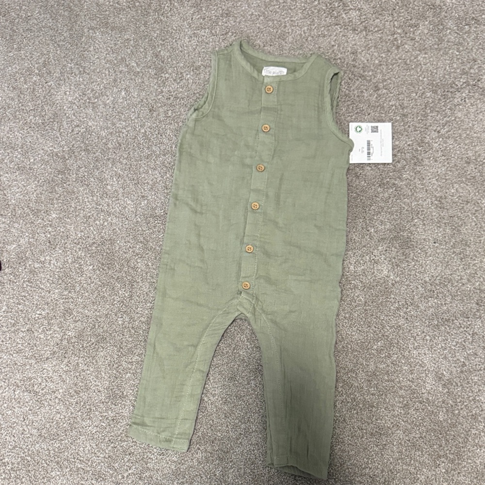 Green Sleeveless Kids One Piece